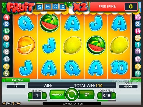 Игровой автомат Fruit Shop - фриспины Фриспины в игровом автомате Fruit Shop