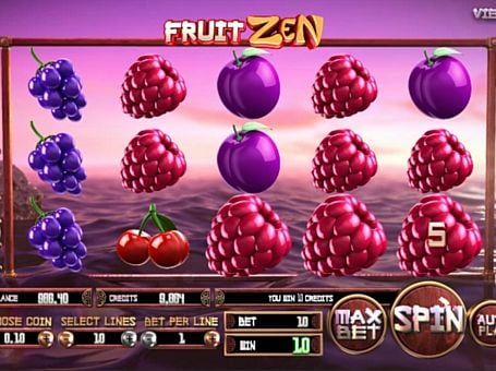 Игровой автомат Fruit Zen - призовая комбинация на линии Призовая комбинация на линии в игровом автомате Fruit Zen