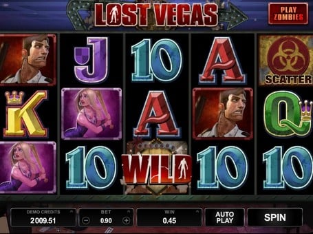Игровой автомат Lost Vegas - дикий символ и скаттер Дикий символ и скаттер в игровом автомате Lost Vegas
