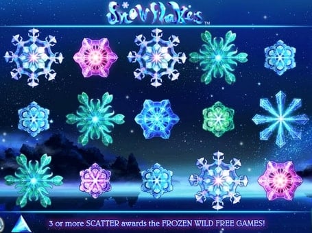 Автомат Snowflakes - выигрышная комбинация Выигрышная комбинация в автомате Snowflakes