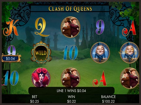 Дикие символы на игровом автомате Clash of Queens