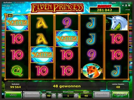 Слот Elven Princess - выпадение Scatter символов Выпадение Scatter символов на слоте Elven Princess