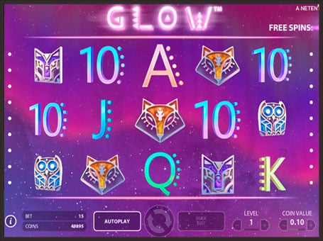 Онлайн слот Glow - фриспины Фриспины в онлайн слоте Glow