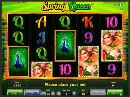 Автомат Queen of Spring - выигрышная комбинация Выигрышная комбинация в автомате Queen of Spring